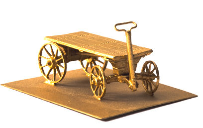 Ferro Train M-215 - Baggage cart w.. spoked wheels, brass kit